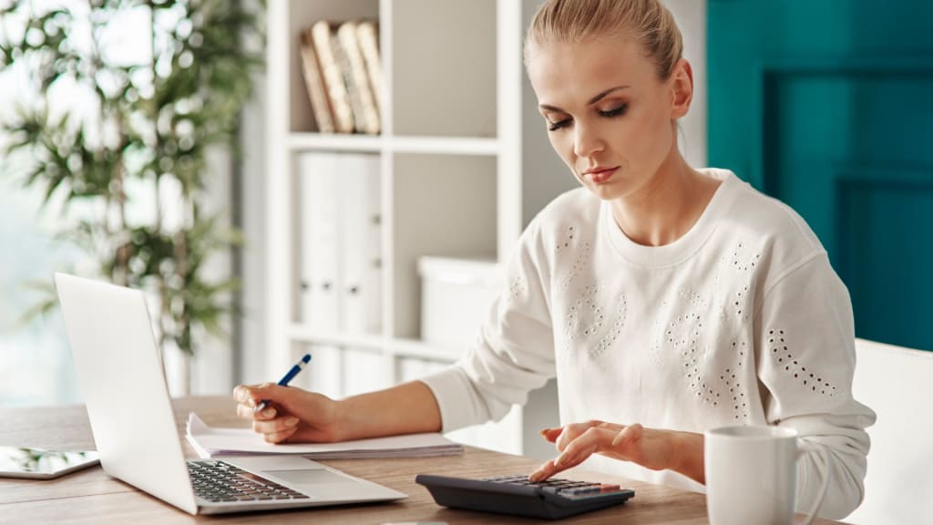 Woman Working at Office